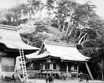 Un templo de Kamakura, c.1867 de Felice Beato